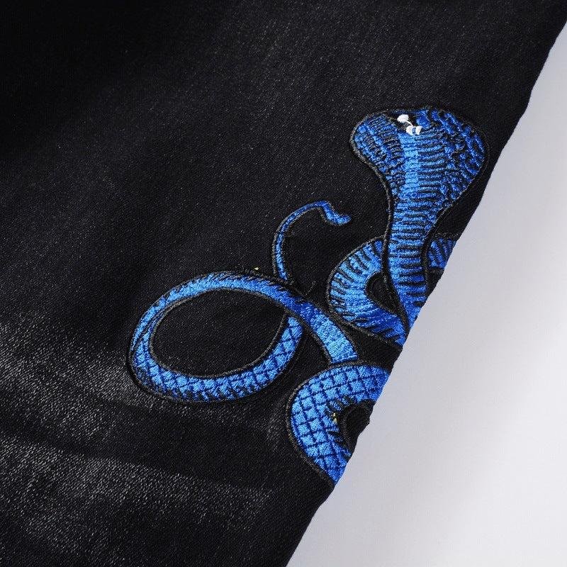 Embroidered One Piece Dropshipping Patch Skinny Jeans For Men Embroidered One Piece Dropshipping Patch Skinny Jeans For Men