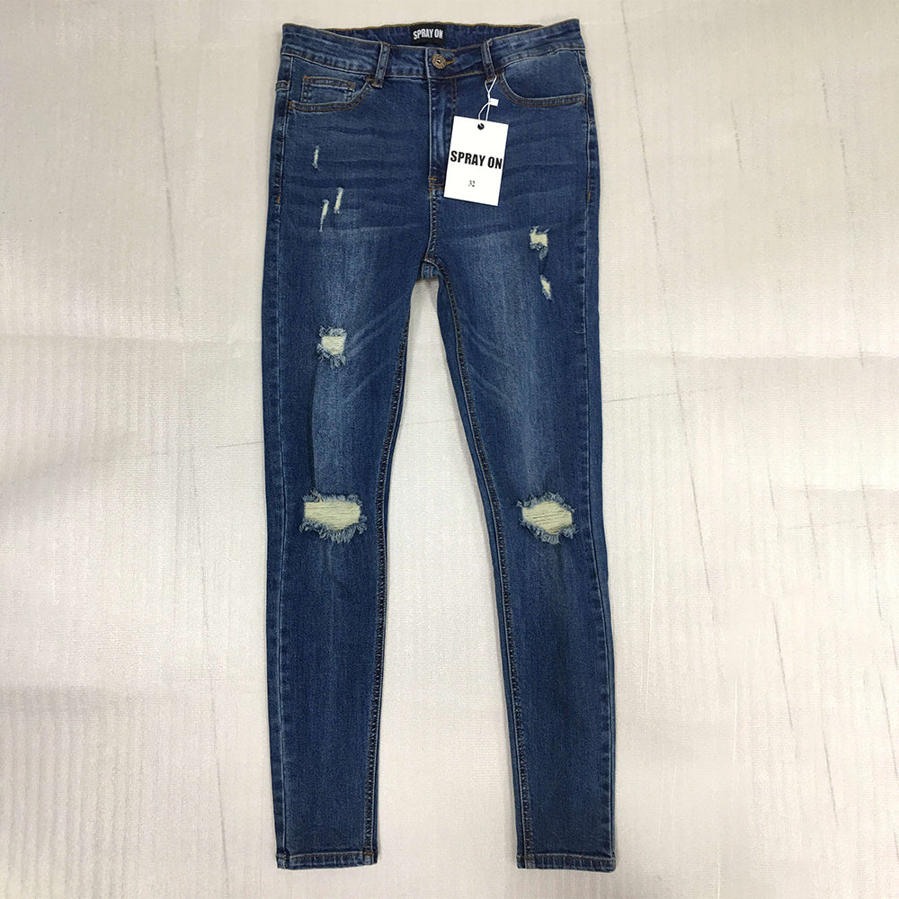 Over the Knee Men Super Skinny Hip Hop Slim Jeans Over the Knee Men Super Skinny Hip Hop Slim Jeans