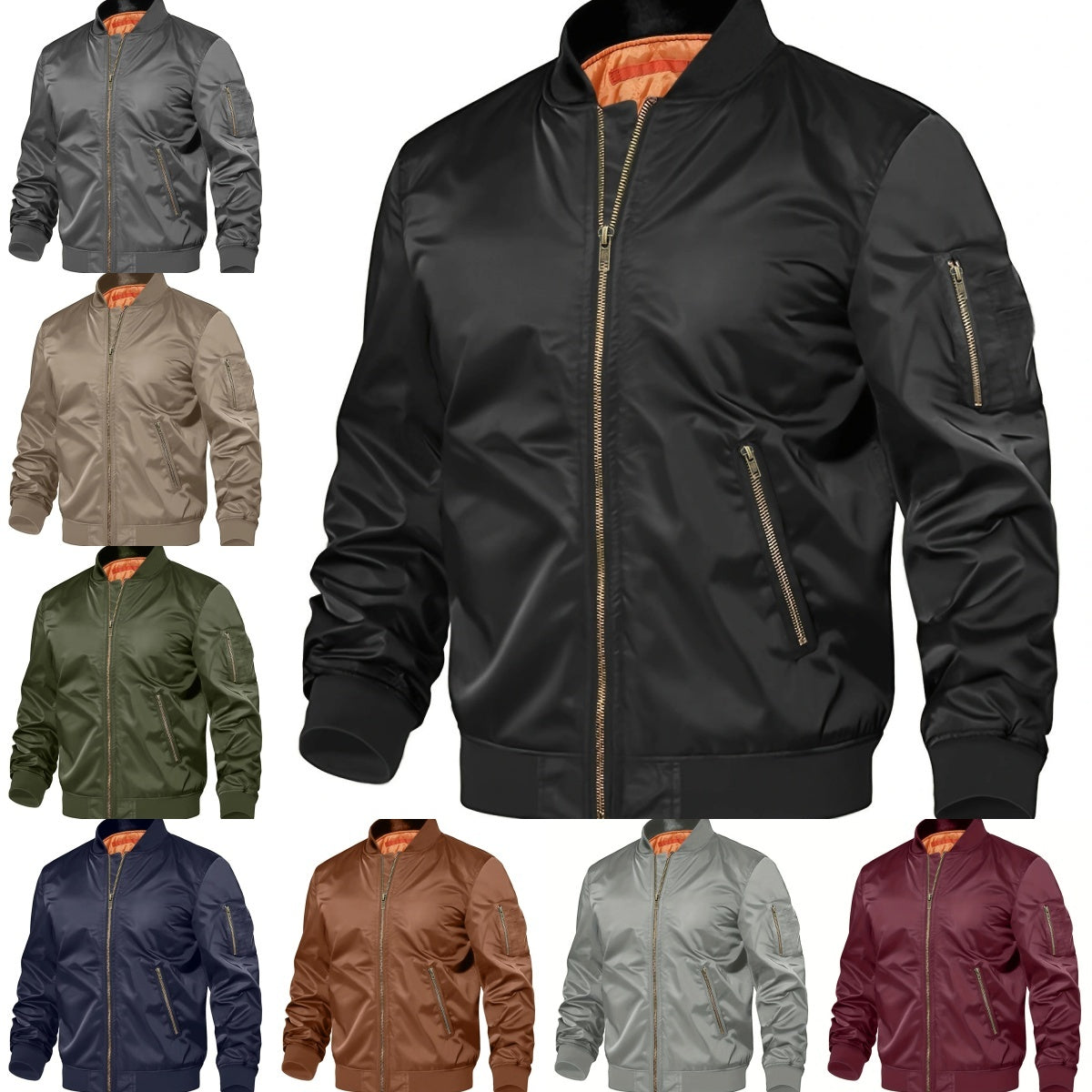 Mens Jacket New Spring Autumn Male Baseball Jackets Pilot Men Outwear Coat Zipper Men's Uniform Mens Jacket New Spring Autumn Male Baseball Jackets Pilot Men Outwear Coat Zipper Men's Uniform