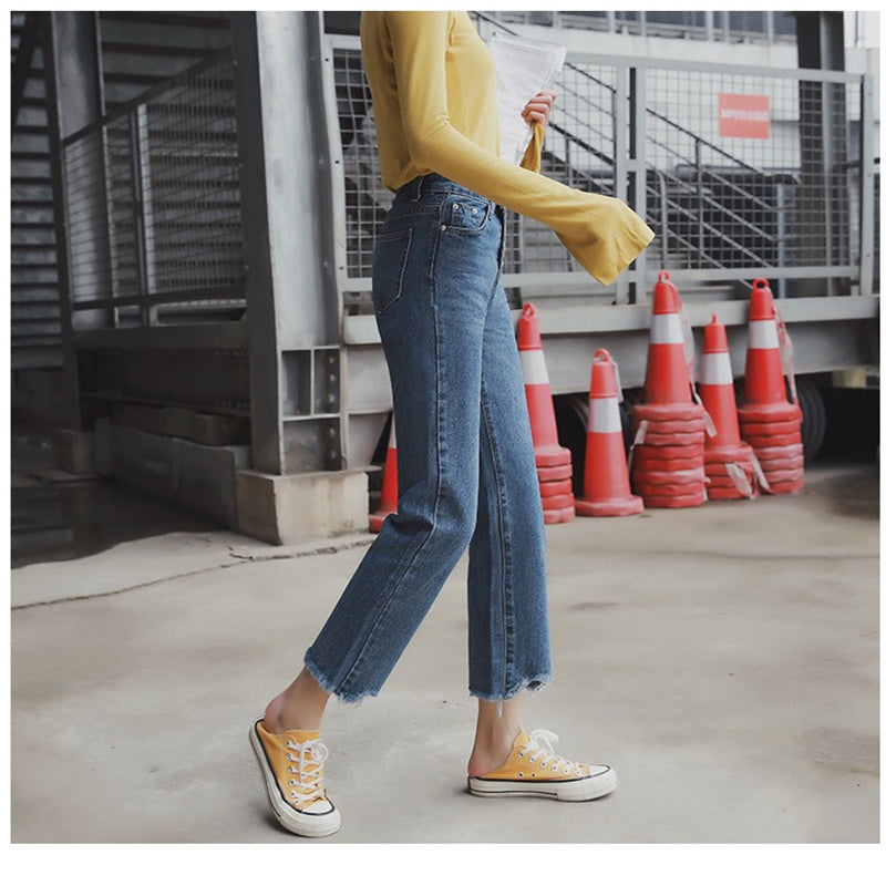 Fall New Style Jeans Women's Straight Leg Women Fall New Style Jeans Women's Straight Leg Women
