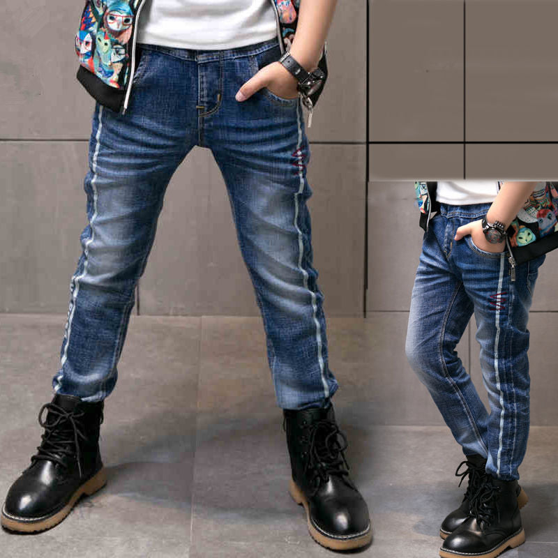 Boys Jeans Autumn And Winter New One-piece Velvet Boys Jeans Autumn And Winter New One-piece Velvet