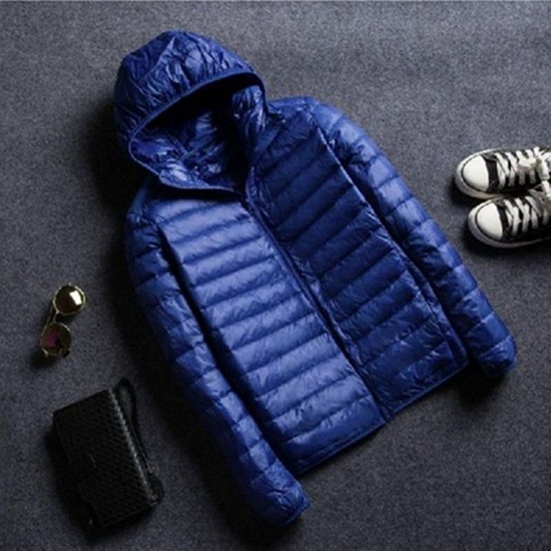 Men's Stand Collar Hooded Short Ultra-thin Down Jacket Men's Stand Collar Hooded Short Ultra-thin Down Jacket