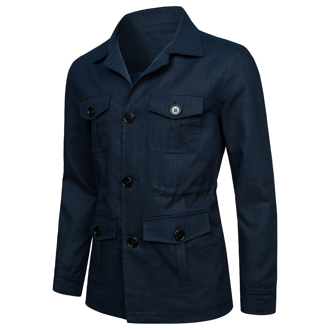 Lapel Multi-pocket Workwear Jacket Men Lapel Multi-pocket Workwear Jacket Men