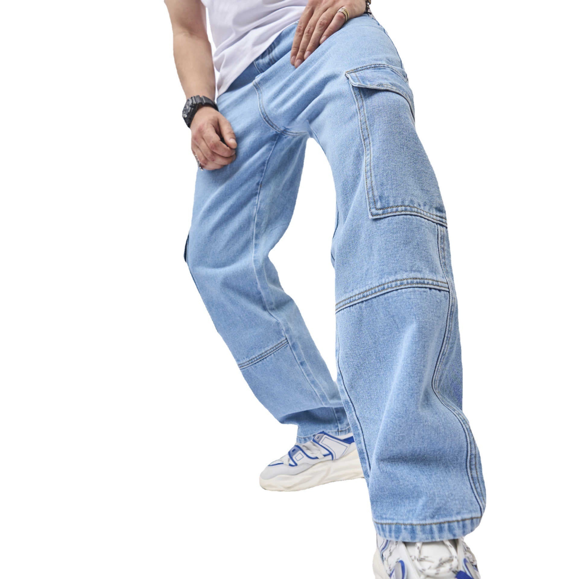 Jeans Men's American Style Trend Loose Jeans Men's American Style Trend Loose