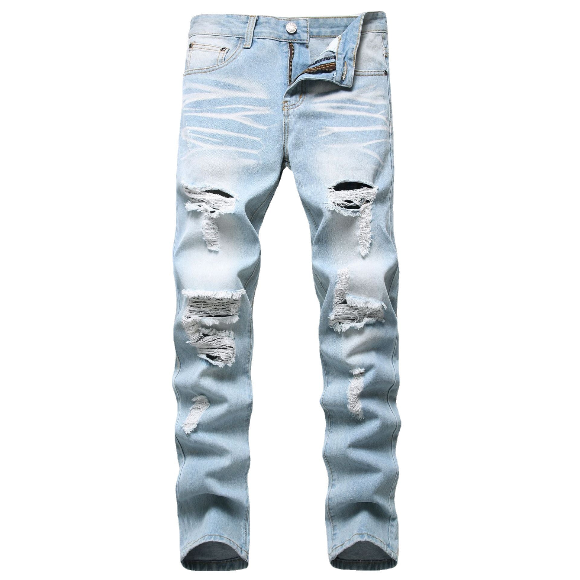 Men's Jeans Slim Fit Straight Ripped Men's Jeans Slim Fit Straight Ripped