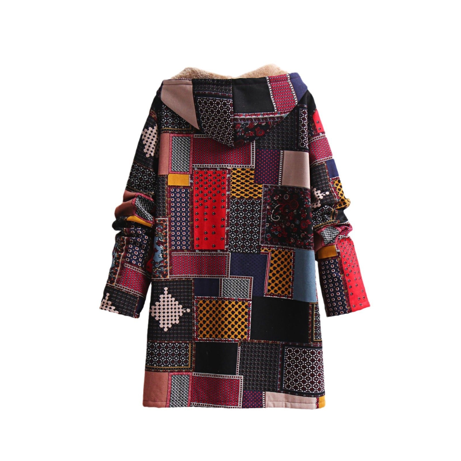 Ethnic Style European And American Fashion Cotton And Linen Hooded Cotton-padded Jacket Ethnic Style European And American Fashion Cotton And Linen Hooded Cotton-padded Jacket