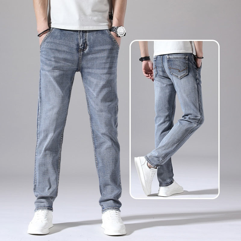 Retro Thin Jeans Straight Loose Casual Trousers Men Retro Thin Jeans Straight Loose Casual Trousers Men