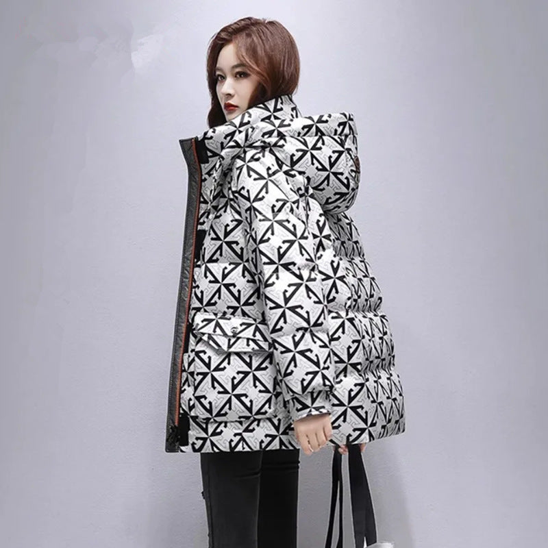 Women's Mid-length Down Cotton-padded Jacket Women's Mid-length Down Cotton-padded Jacket