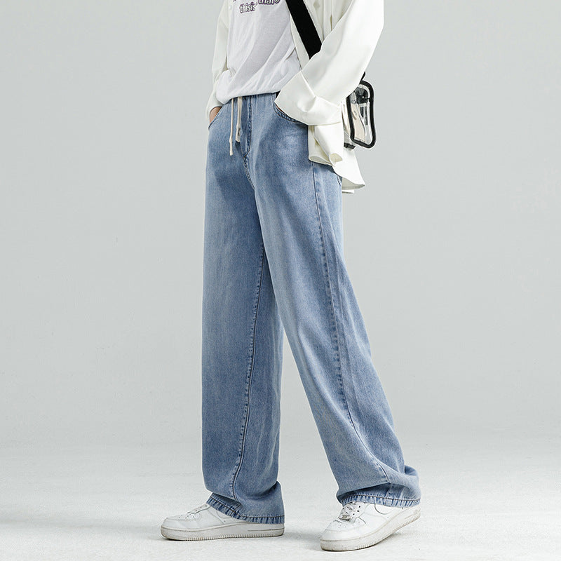 Men's Teen Trend All-match Loose Drawstring Straight-leg Pants Men's Teen Trend All-match Loose Drawstring Straight-leg Pants