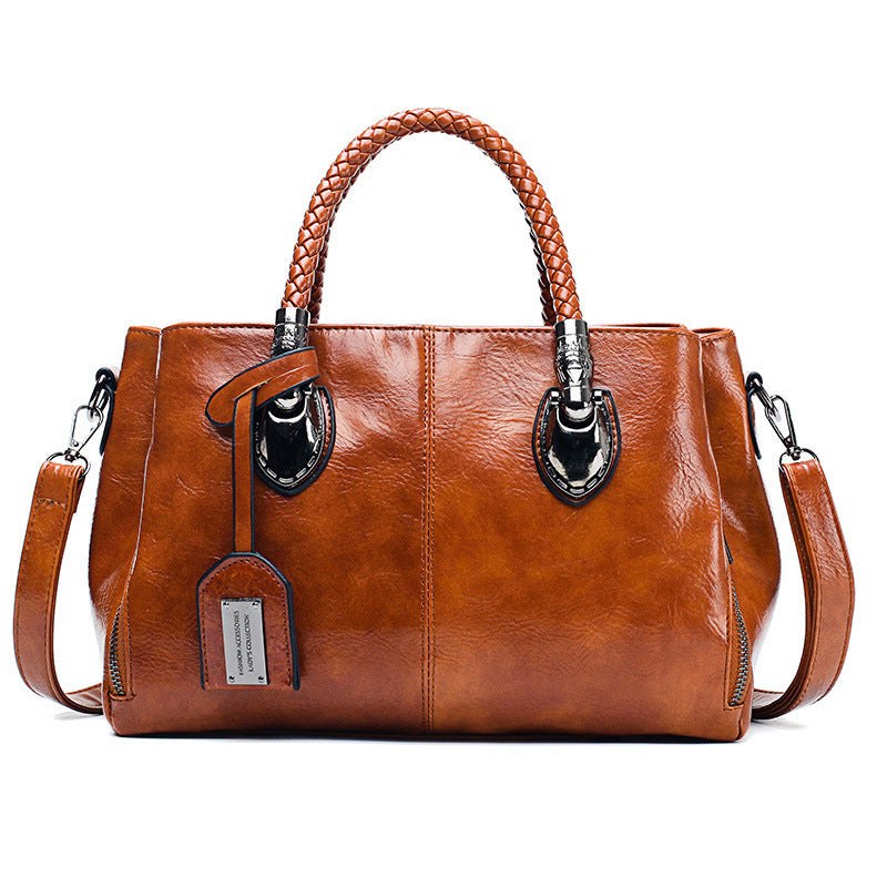 Vintage Oil Wax leather luxury handbags Women Bags Vintage Oil Wax leather luxury handbags Women Bags