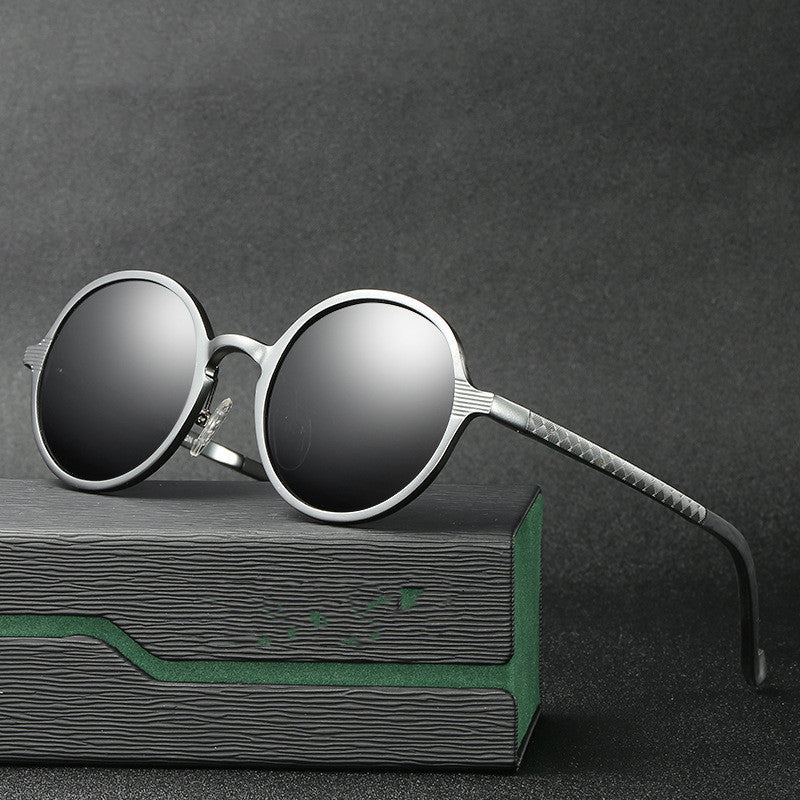 Aluminum Magnesium Sunglasses Full Frame Men And Women Round Frame Aluminum Magnesium Sunglasses Full Frame Men And Women Round Frame