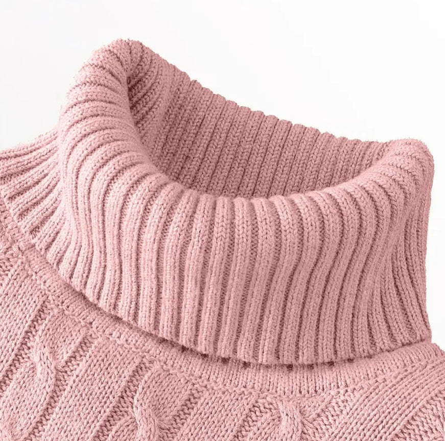 Twist Knitted Pullover Slim Fit Warm Top Solid Color Twist Knitted Pullover Slim Fit Warm Top Solid Color