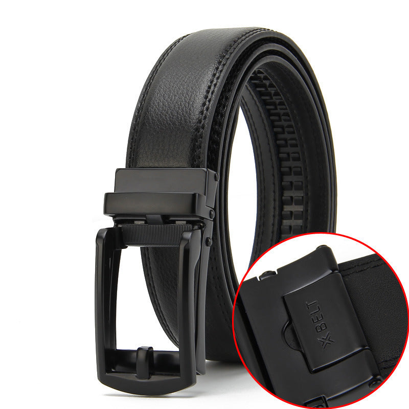 Two-layer Cowhide Fake Needle Automatic Buckle Men's Special Belt Two-layer Cowhide Fake Needle Automatic Buckle Men's Special Belt