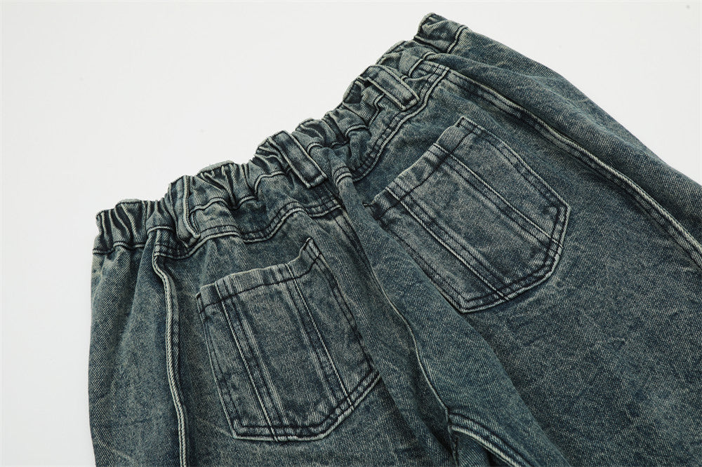 Wave Line Loose Wide Leg Jeans For Men Wave Line Loose Wide Leg Jeans For Men