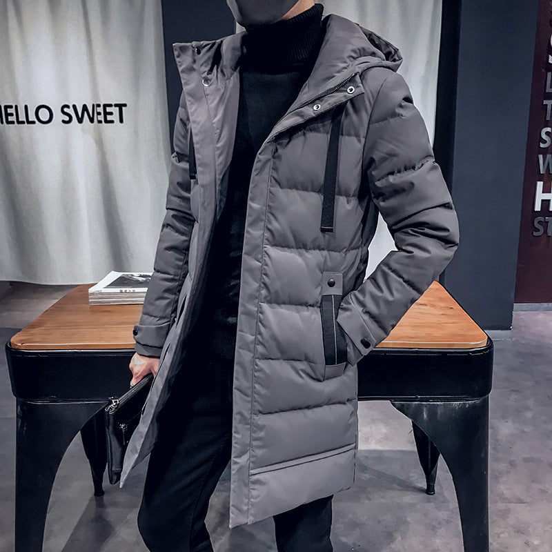 Winter Mid-Length Hooded Padded Men's Padded Jacket Winter Mid-Length Hooded Padded Men's Padded Jacket