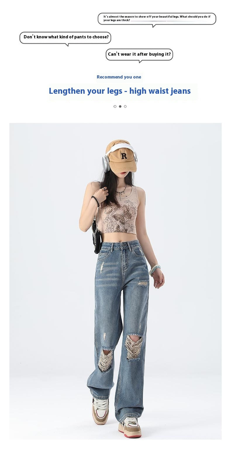 New High Waist Slimming And Wide Leg Jeans For Women New High Waist Slimming And Wide Leg Jeans For Women