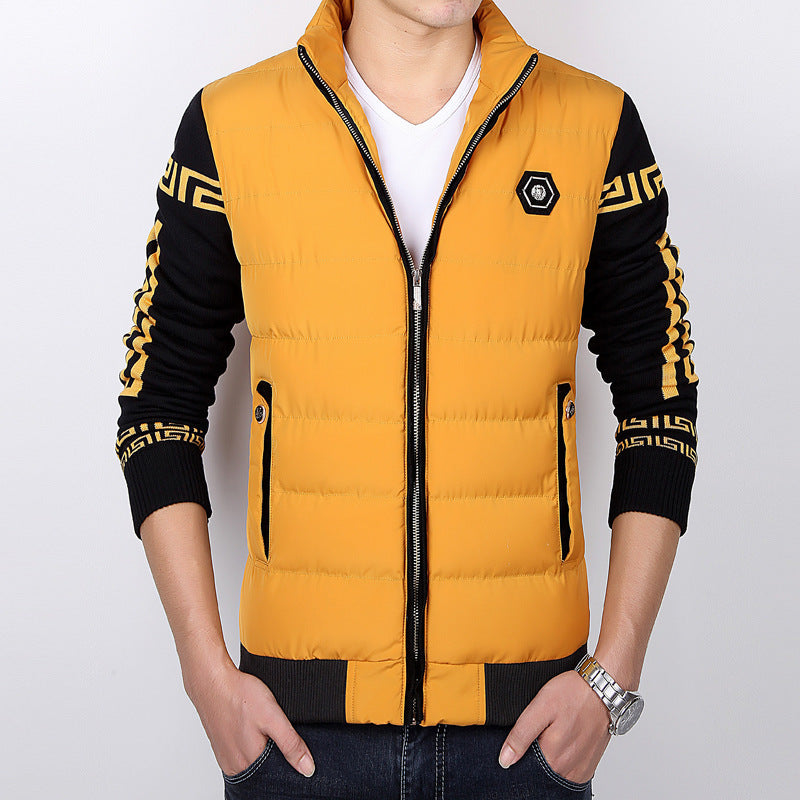 Men's Knitted Sleeves Warm And Velvet Cotton Coat Men's Knitted Sleeves Warm And Velvet Cotton Coat