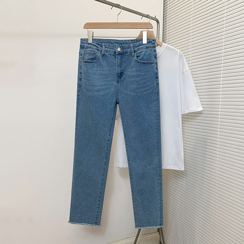 Jeans Summer New Trend Blue Washed Long Pants For Men Jeans Summer New Trend Blue Washed Long Pants For Men