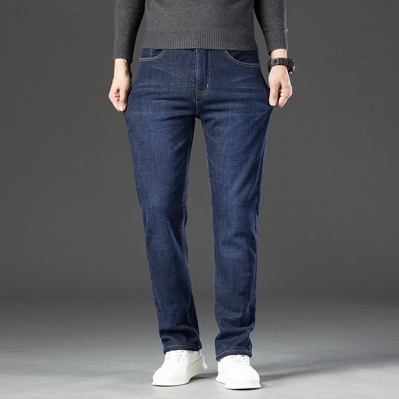 Fleece Lined Padded Warm Keeping Jeans For Men Fleece Lined Padded Warm Keeping Jeans For Men