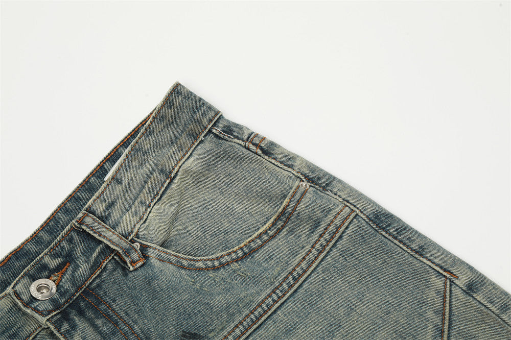 Ripped Dirty Jeans Street Fashion Paint Splash-ink Men Ripped Dirty Jeans Street Fashion Paint Splash-ink Men