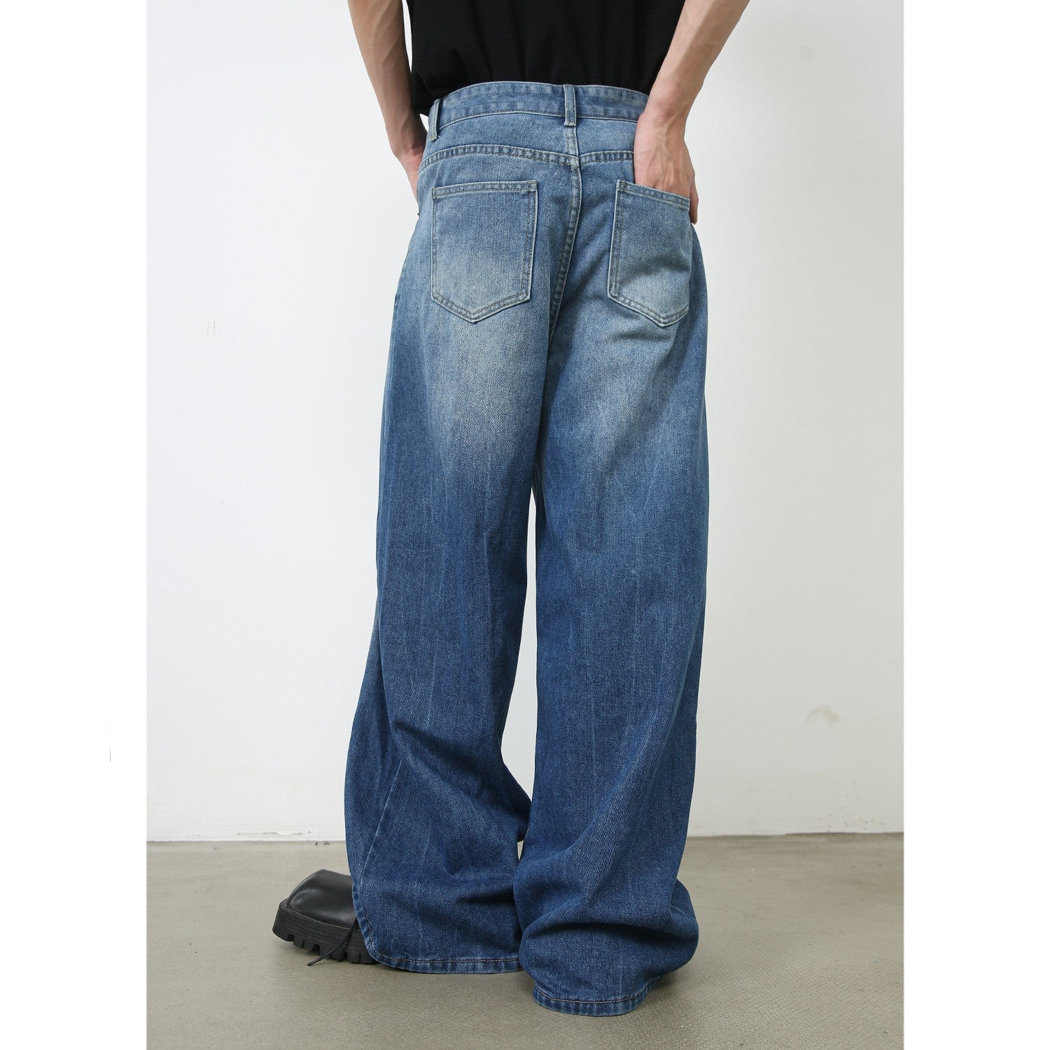 Men's American Retro Baggy Straight Trousers Fashion Men's American Retro Baggy Straight Trousers Fashion