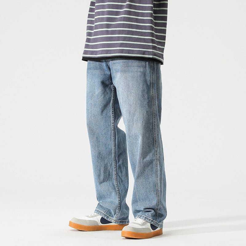 Men's Casual Trend Baggy Straight Trousers Men's Casual Trend Baggy Straight Trousers