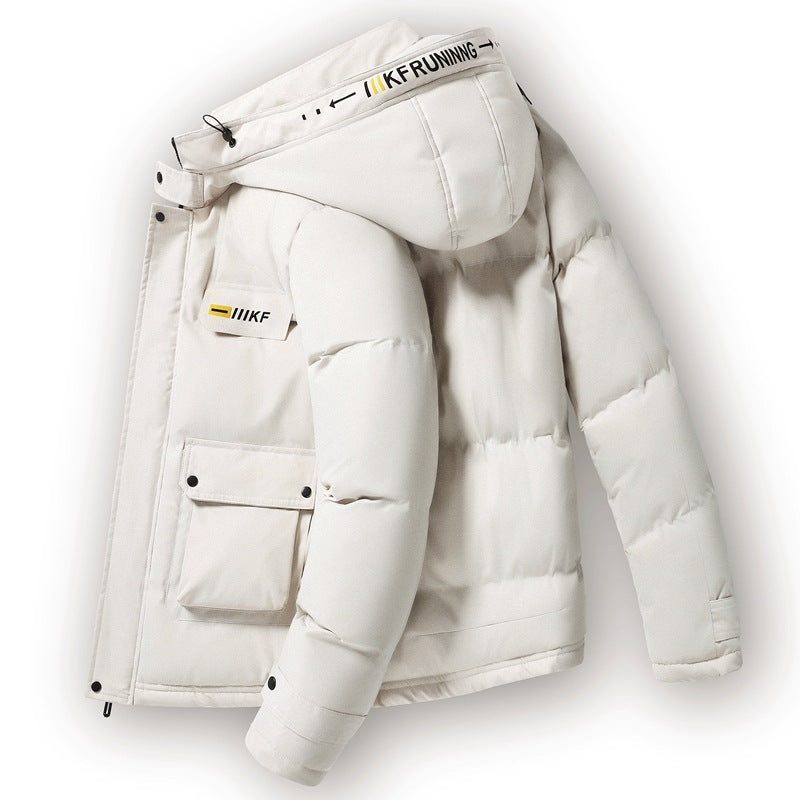 Fashionable Hooded Thick Down Cotton Jacket Men's Fashionable Hooded Thick Down Cotton Jacket Men's