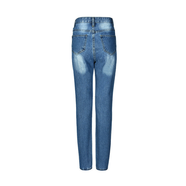 Ripped jeans personality women Ripped jeans personality women