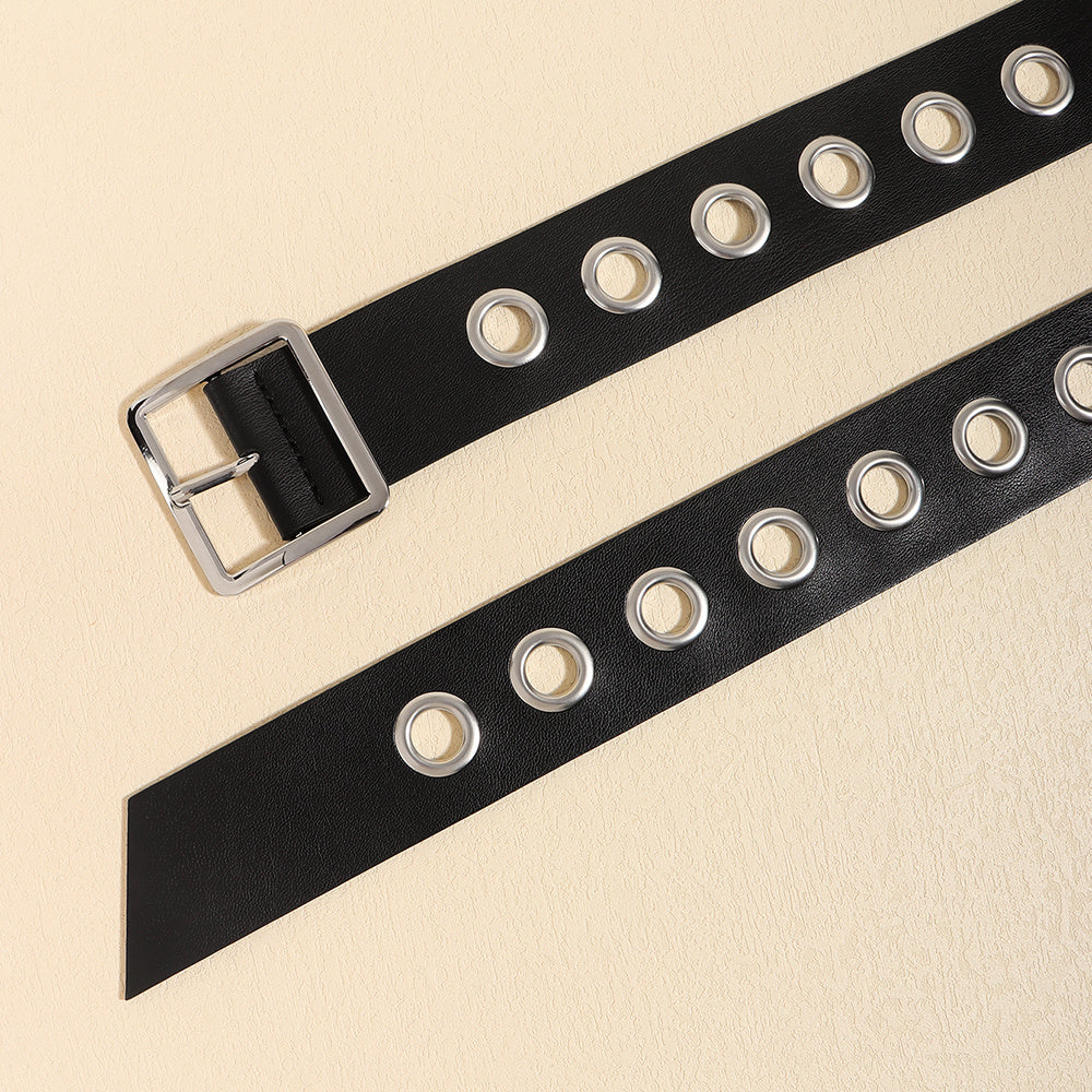 Men And Women Fashion Hollow Belt Personality Punk Style PU Soft Belt Jeans Hip Hop Accessories Men And Women Fashion Hollow Belt Personality Punk Style PU Soft Belt Jeans Hip Hop Accessories