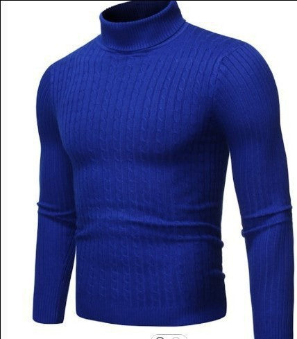 Men's Sweater Casual Retro Twisted Flower Turtleneck Knitting Men's Sweater Casual Retro Twisted Flower Turtleneck Knitting