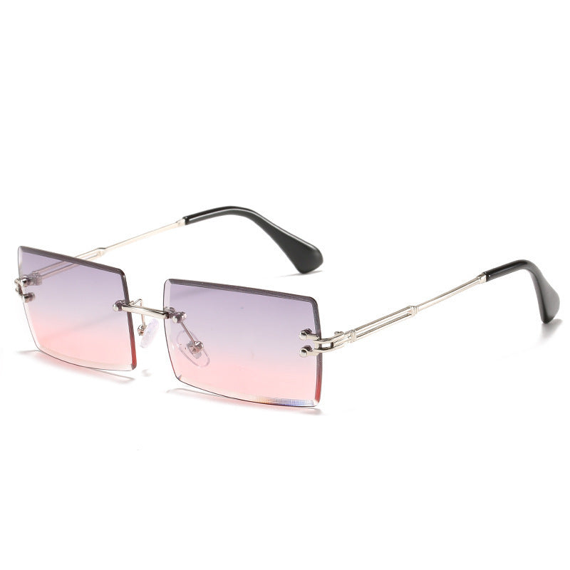 Rimless sunglasses women square Rimless sunglasses women square