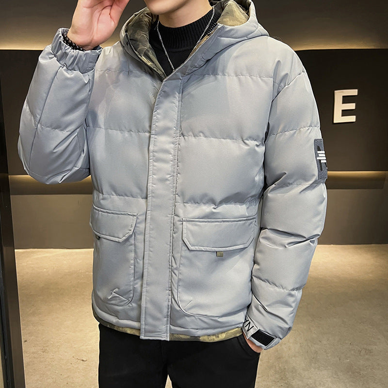 Hooded Cotton-padded Coat Men's Down Hooded Cotton-padded Coat Men's Down