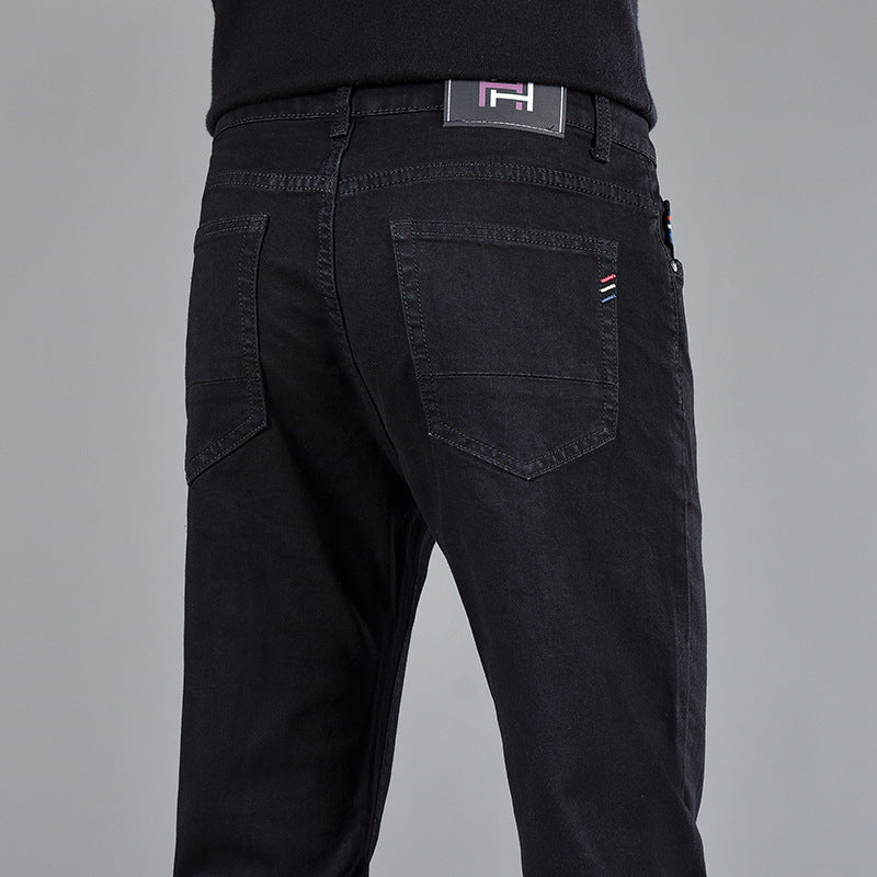 New Slim Fit Youth Casual Straight-leg Cotton Jeans Men New Slim Fit Youth Casual Straight-leg Cotton Jeans Men