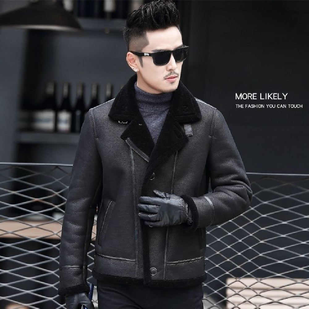 Fashion Personality Fur Integrated Men's Short Coat Fashion Personality Fur Integrated Men's Short Coat