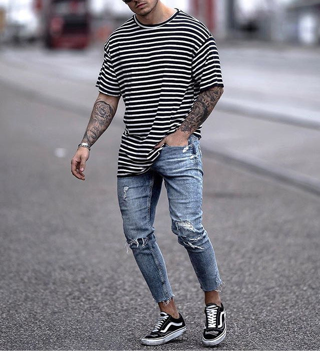 Men's Jeans Ripped Ankle Pants Men's Jeans Ripped Ankle Pants