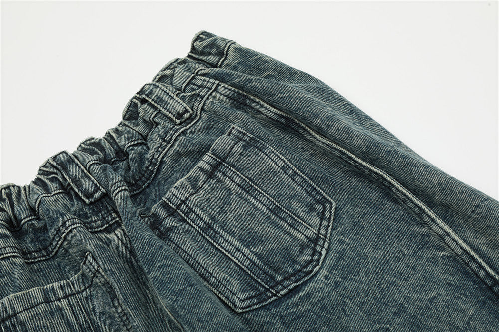 Wave Line Loose Wide Leg Jeans For Men Wave Line Loose Wide Leg Jeans For Men