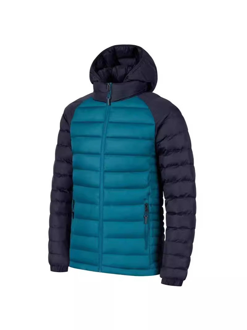 Men's Fleece-lined Thick Hooded Rib Cotton-padded Jacket Men's Fleece-lined Thick Hooded Rib Cotton-padded Jacket