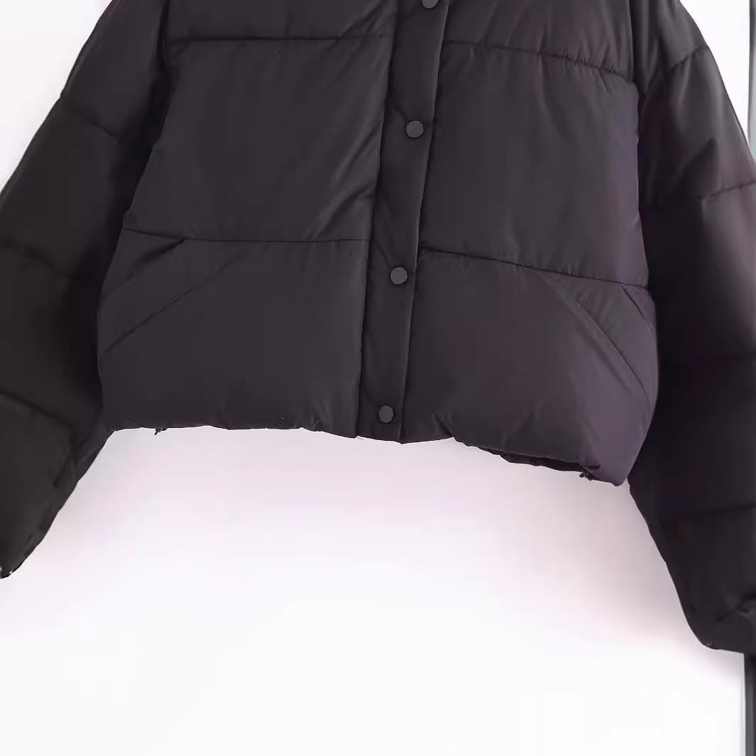 Stand Collar Loose Hoodie Padded Short Cotton Coat Stand Collar Loose Hoodie Padded Short Cotton Coat