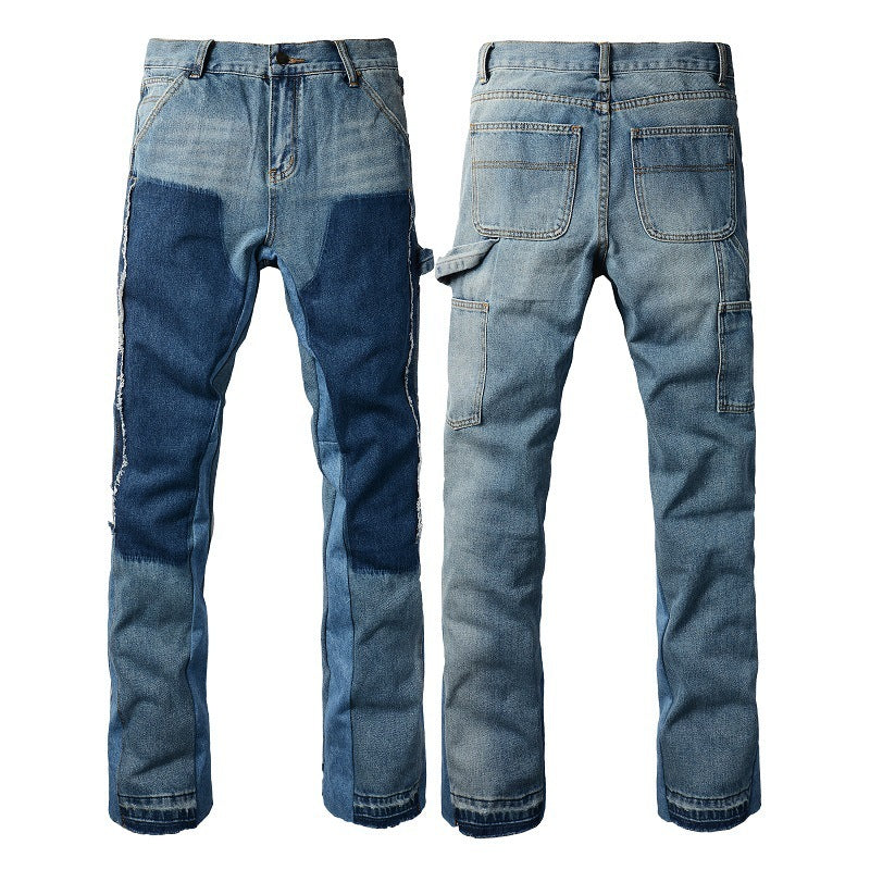 Contrast Color Fashion Men's Retro Jeans Contrast Color Fashion Men's Retro Jeans