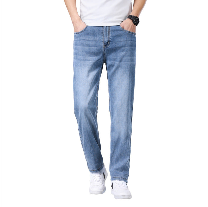 Men's Thin Loose Straight Ice Silk Jeans Men's Thin Loose Straight Ice Silk Jeans