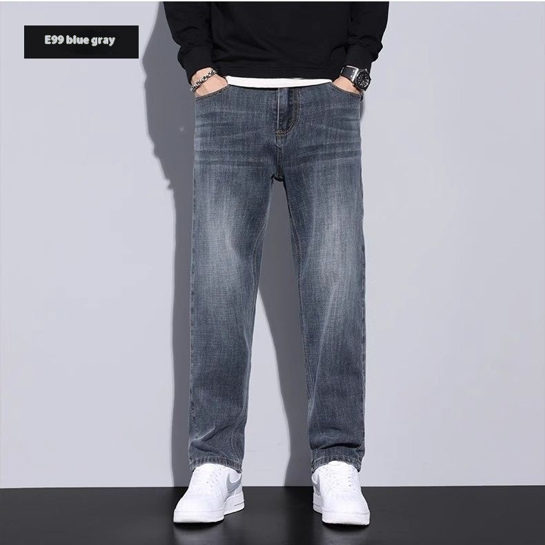 Jeans Loose Straight Casual Long Pants Men Jeans Loose Straight Casual Long Pants Men