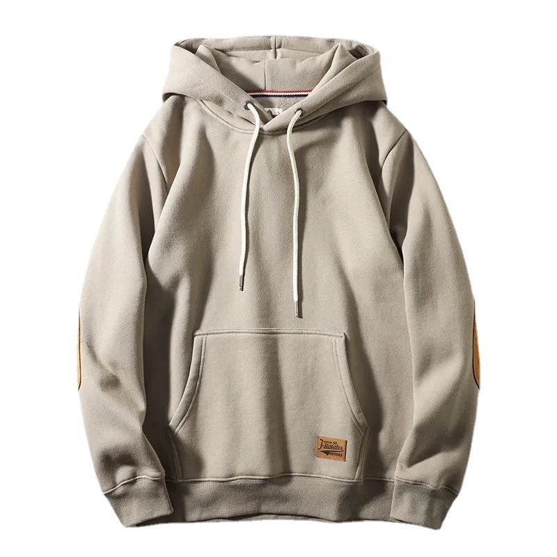 Thick Warm Affixed Cloth Embroidered Hoodie Coat Thick Warm Affixed Cloth Embroidered Hoodie Coat