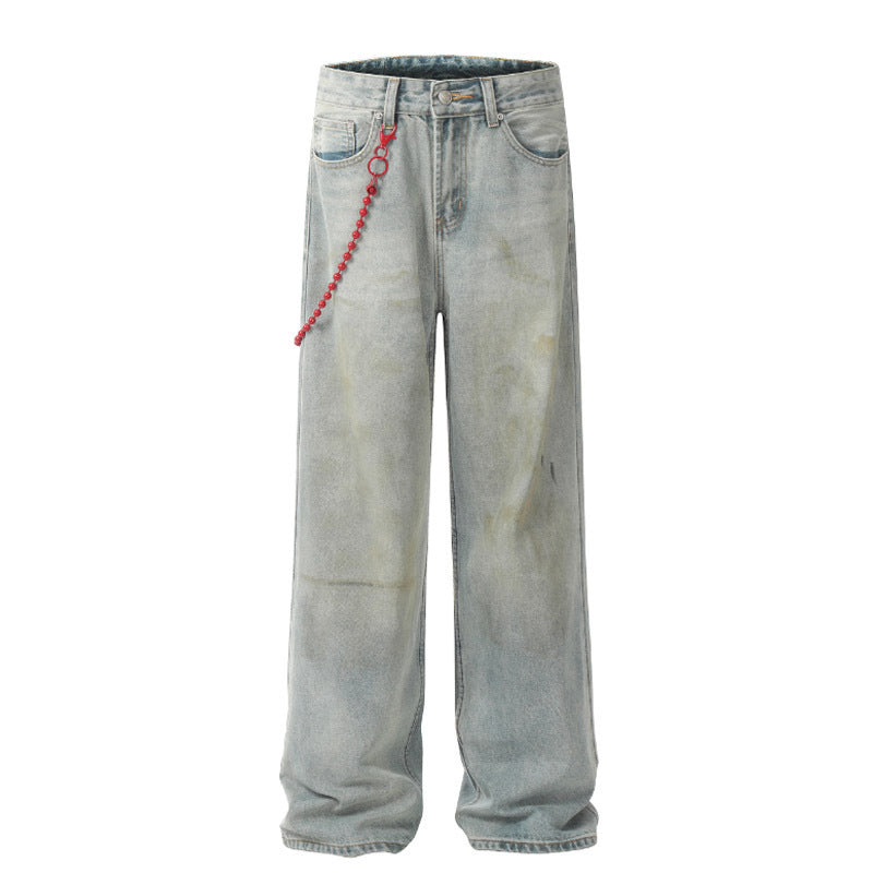 Special-interest Design Dirty Jeans Men's Belt Accessories American Pu Shuai Loose Retro Special-interest Design Dirty Jeans Men's Belt Accessories American Pu Shuai Loose Retro
