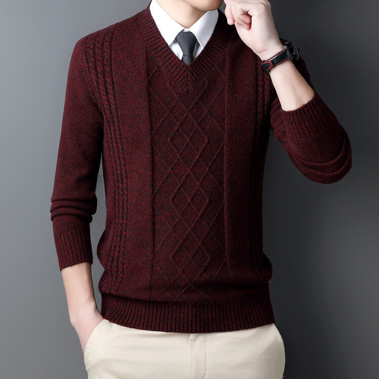 Chicken Collar Pullover Knitting Bottoming Shirt Men's Casual Sweater Chicken Collar Pullover Knitting Bottoming Shirt Men's Casual Sweater