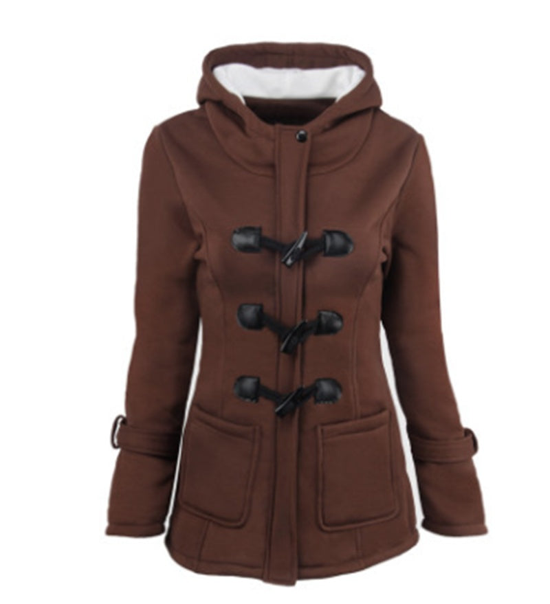 warm winter fur collar jackets women new horn button Long down coat women parka Plus Size female parka hoodies Women warm winter fur collar jackets women new horn button Long down coat women parka Plus Size female parka hoodies Women