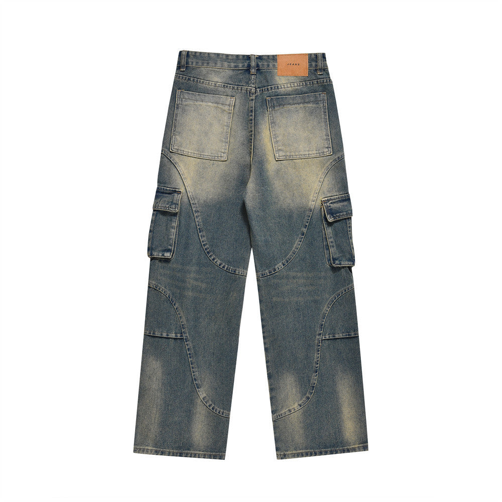 Fashion Work Clothes Pocket Jeans For Men Fashion Work Clothes Pocket Jeans For Men
