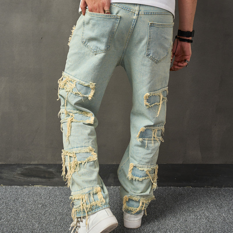 American Retro Wide Leg Jeans For Men American Retro Wide Leg Jeans For Men