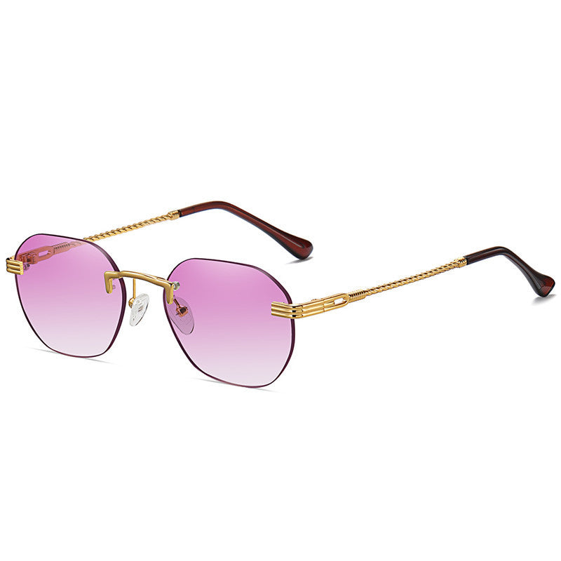 Metal Frameless Sunglasses Men And Women Street Small Frame Fashion Metal Frameless Sunglasses Men And Women Street Small Frame Fashion