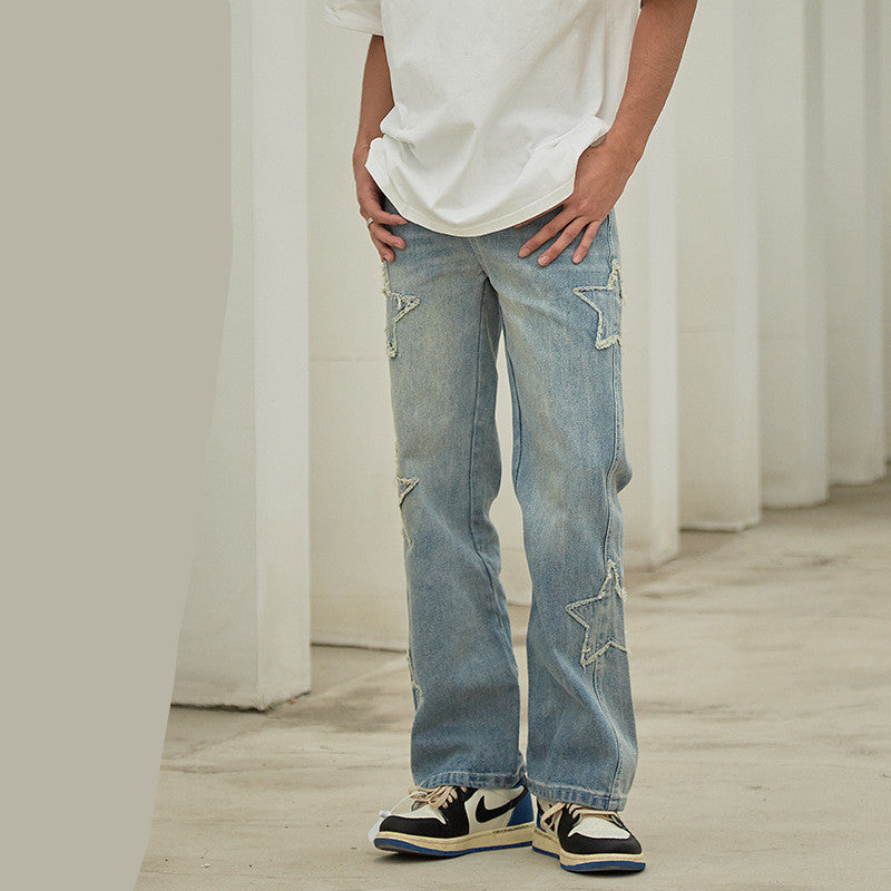 XINGX Patch Casual Jeans For Men And Women XINGX Patch Casual Jeans For Men And Women