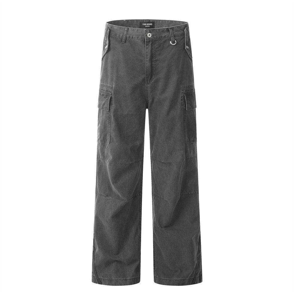 Vintage Fashion Washing Water Cargo Jeans Men Vintage Fashion Washing Water Cargo Jeans Men
